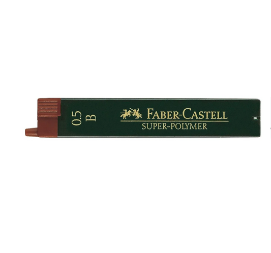Mines Super Polymer 0,5 mm – Dureté au choix (B, HB ou H) – Faber-Castell
