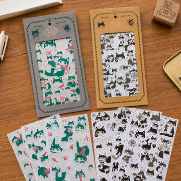 Planche de stickers vintage chats – BenStore - Coloris au choix