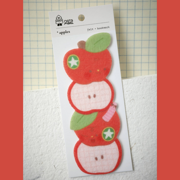 Marque-page en feutrine « Pommes » | Natamori