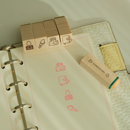 Mini tampon en bois – Collection Bunnie – 2jingis2jing  - Plusieurs modèles disponibles