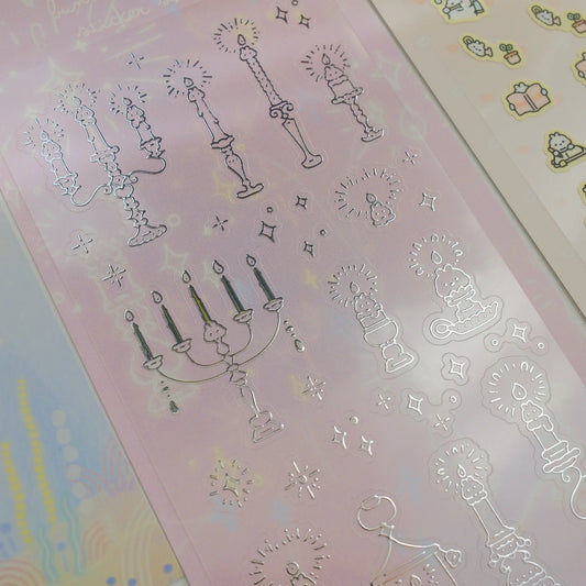 Planche de stickers – Bunnie Candle – 2jingis2jing