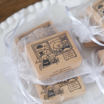 Tampon en bois – Bearista Cafe Daydream | Eileen Tai × Pinky Elephant