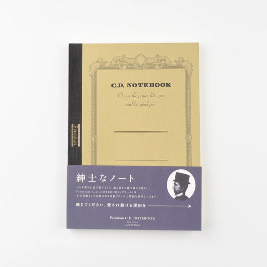 Cahier Premium C.D. Notebook Apica - A5 - Papier Crème - Réglure au choix