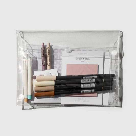 Pochette Essential transparente – Grand format – Cloth & Paper