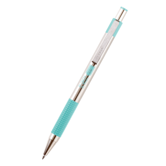 Stylo bille Zebra F-301 Pastel – Stylo bille rétractable 0,7 mm - Coloris au choix - Encre Bleue