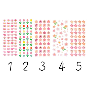 Planche de stickers Fleurs – Couleur & style au choix | Sticker Fun