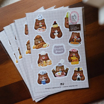 Planche de stickers – Foodie Bears | Eileen Tai