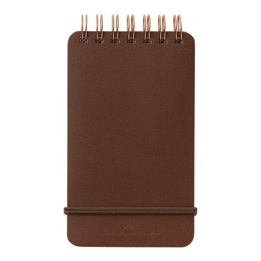 Bloc-notes Grain Paper – Cuir recyclé & papier japonais marron