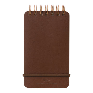 Bloc-notes Grain Paper – Cuir recyclé & papier japonais marron