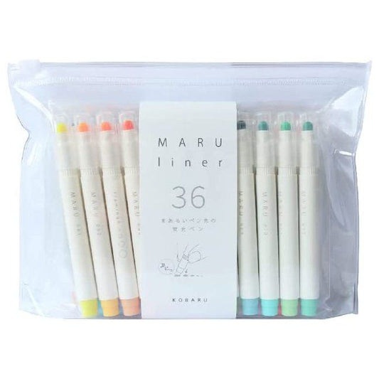 maru-dot-liner-set-de-36-feutres-a-pointes-ronde vue 1