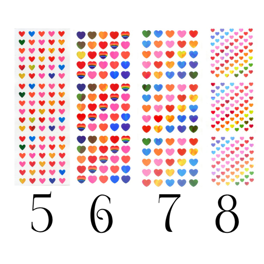 Stickers Cœurs Aurora – Coloris et formats au choix