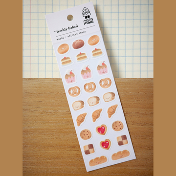 Mini planche de stickers washi « Fraîchement cuit » | Natamori
