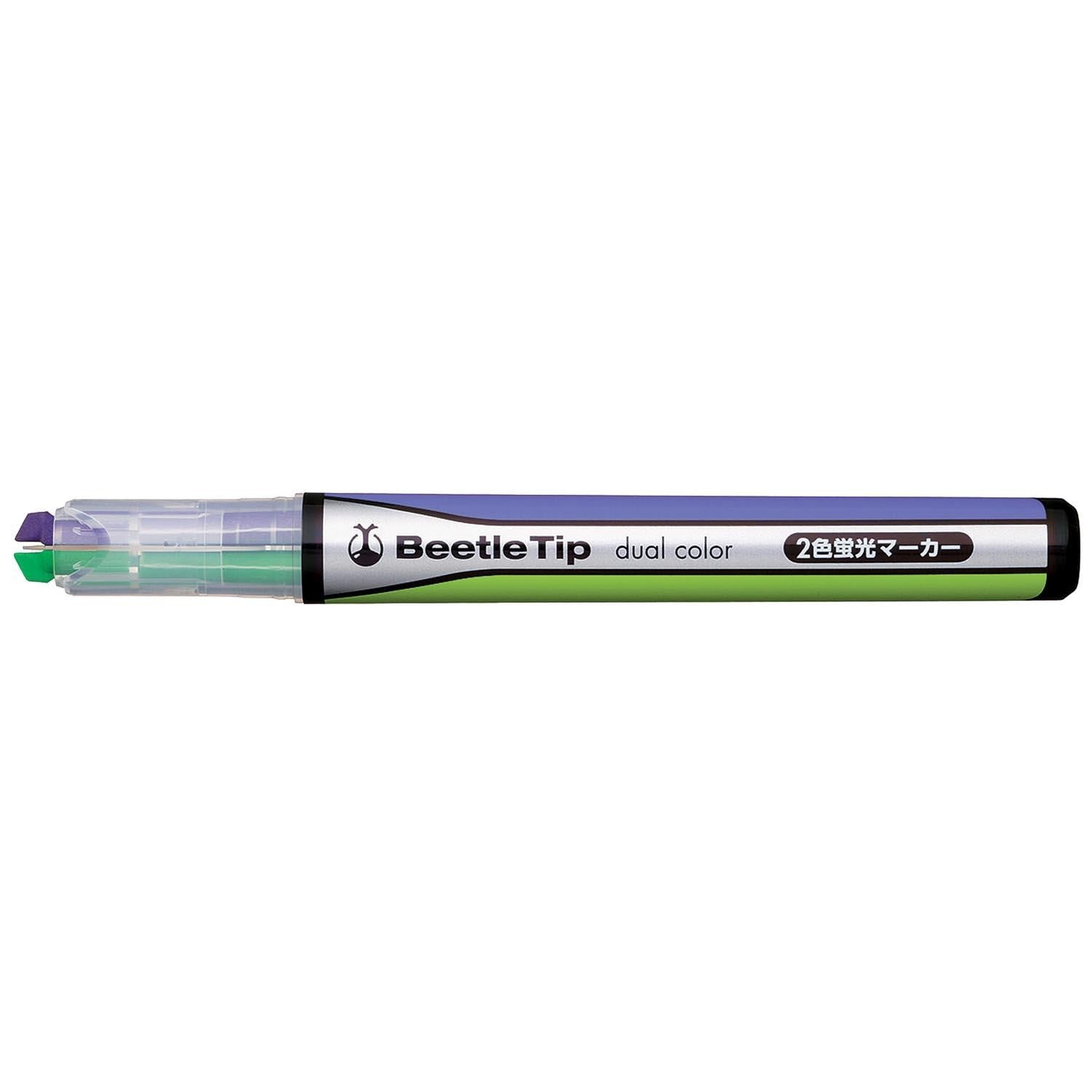 surligneur-double-couleur-rotatif-violet-vert vue 2