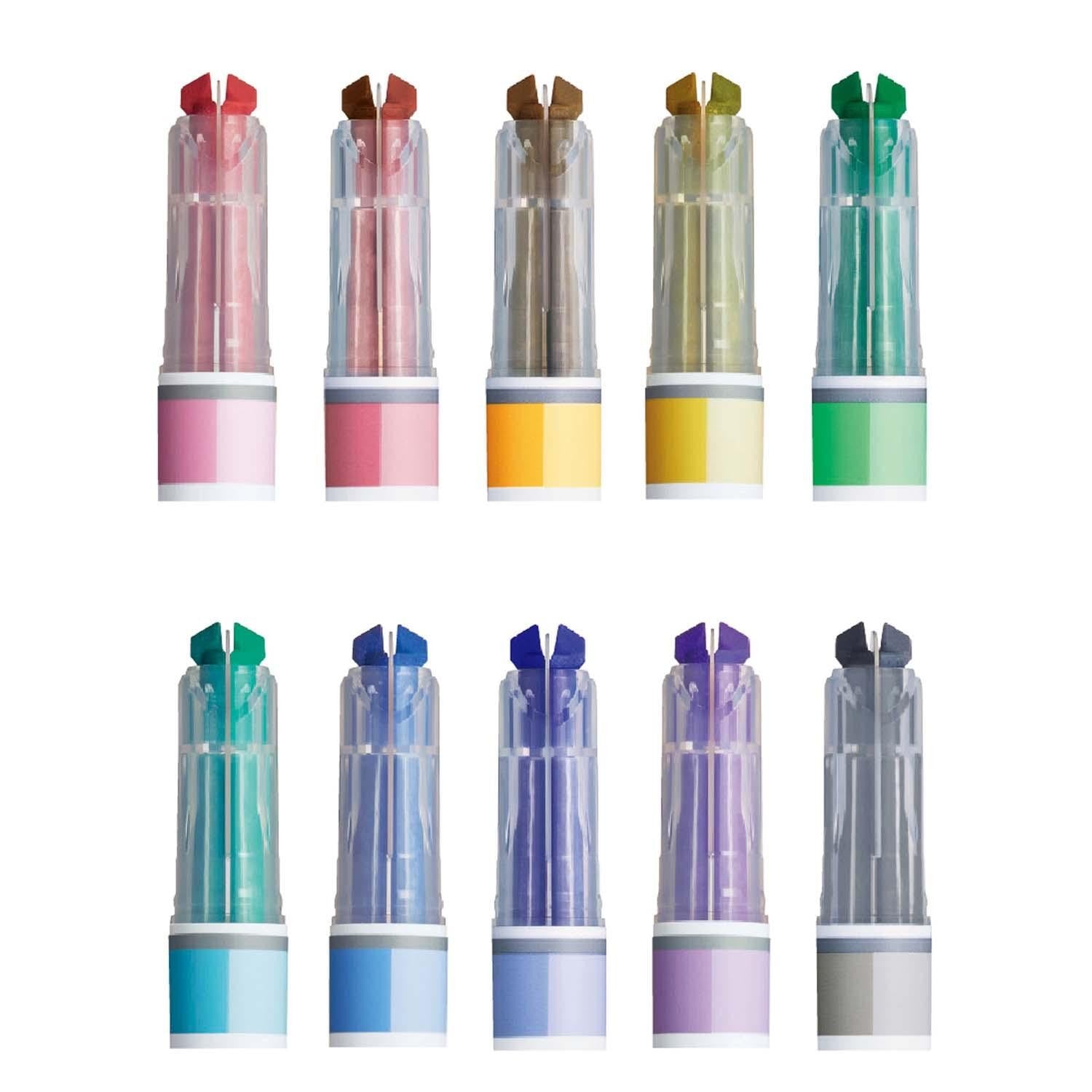 surligneur-double-couleur-encre-douce-et-lisible-violet vue 4