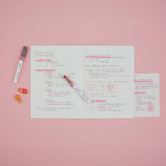 surligneur-double-pointe-rose-gris vue 6