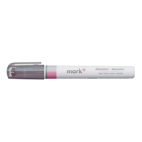 surligneur-double-pointe-rose-gris vue 2