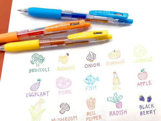 Zebra Sarasa Clip – Stylo gel rétractable 0,5 mm - Coloris au choix