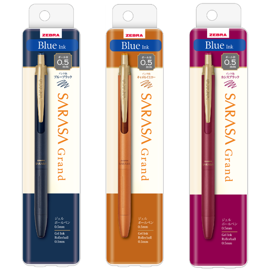 Stylo gel Zebra Sarasa Grand - 0,5 mm - Coloris au choix