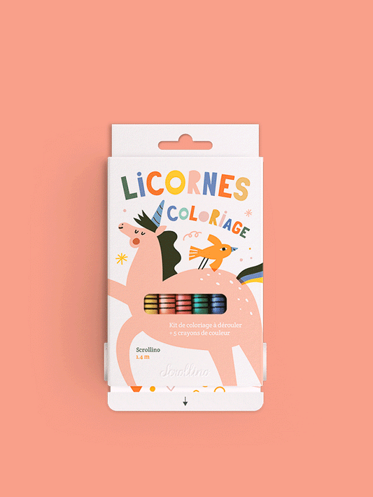 Scrollino - Coloriage Licornes