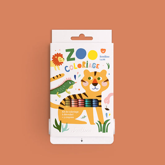 Scrollino - Coloriage Zoo Animaux