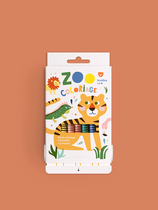 Scrollino - Coloriage Zoo Animaux
