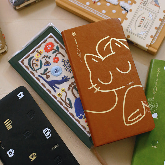 Carnet non daté  – BenStore - Coloris et Réglure au choix ( Agenda hebdomadaire ou libre)