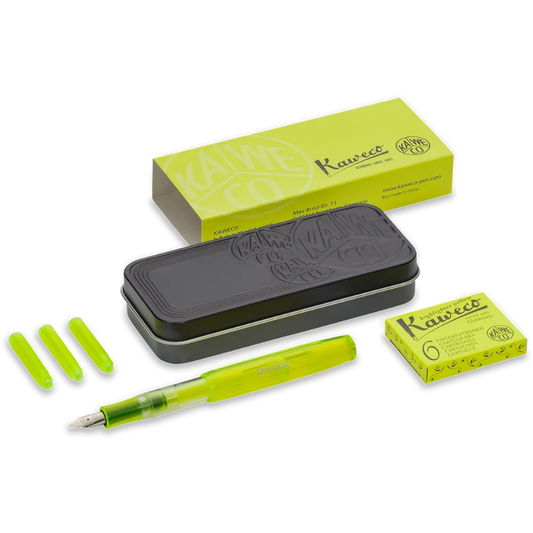 Kaweco Glow Marker Set Yellow - Coffret stylo plume surligneur Jaune Fluo