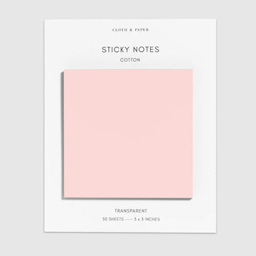 Sticky notes transparents repositionnables – Rose – Cloth & Paper