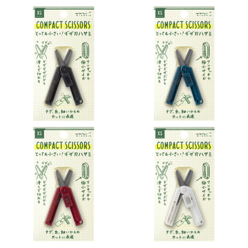 XS Ciseaux compacts dentelés – Coloris au choix – Midori