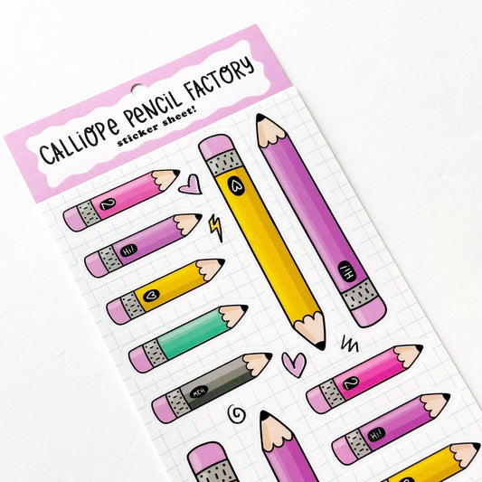 Calliope – Planche de stickers Crayons