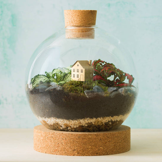 mini-maison-modele-decoration-terrarium-en-laiton-kit-de-bricolage vue 5