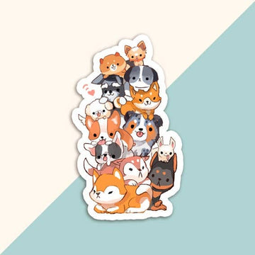 Sticker vinyle Un tas de chiens – Thousand Skies