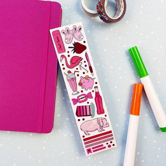 Planche de stickers – Pretty Pink Picks | Pipsticks