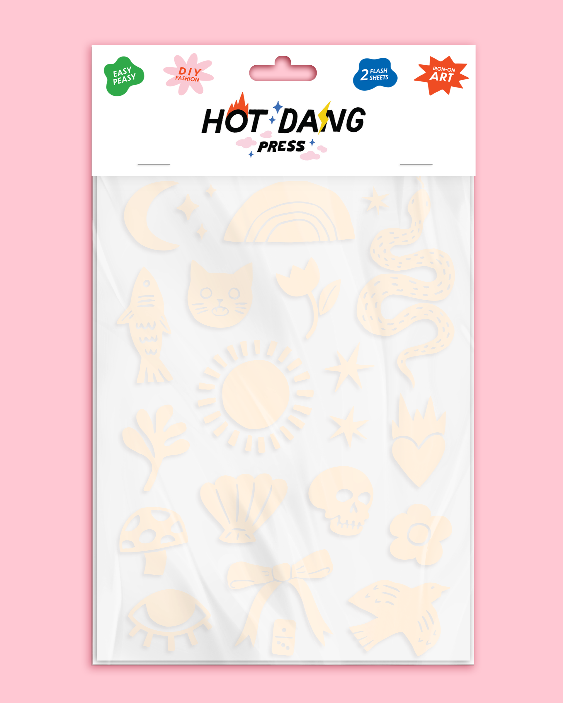 Patch Thermocollant Hot Dang Press Crème