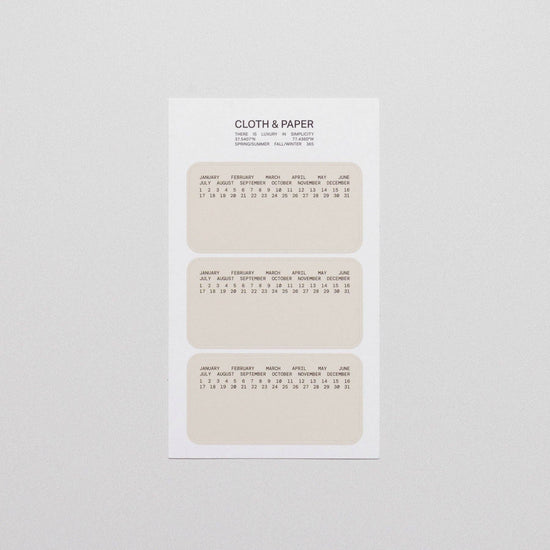 Cloth & Paper – Autocollants de planificateur d’étiquettes mois