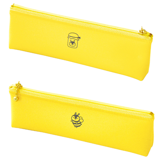 Trousse fine zippée – Motifs dorés - Coloris au choix