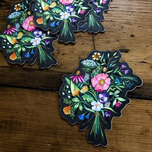 Katie Daisy – Sticker stratifié mat Bouquet