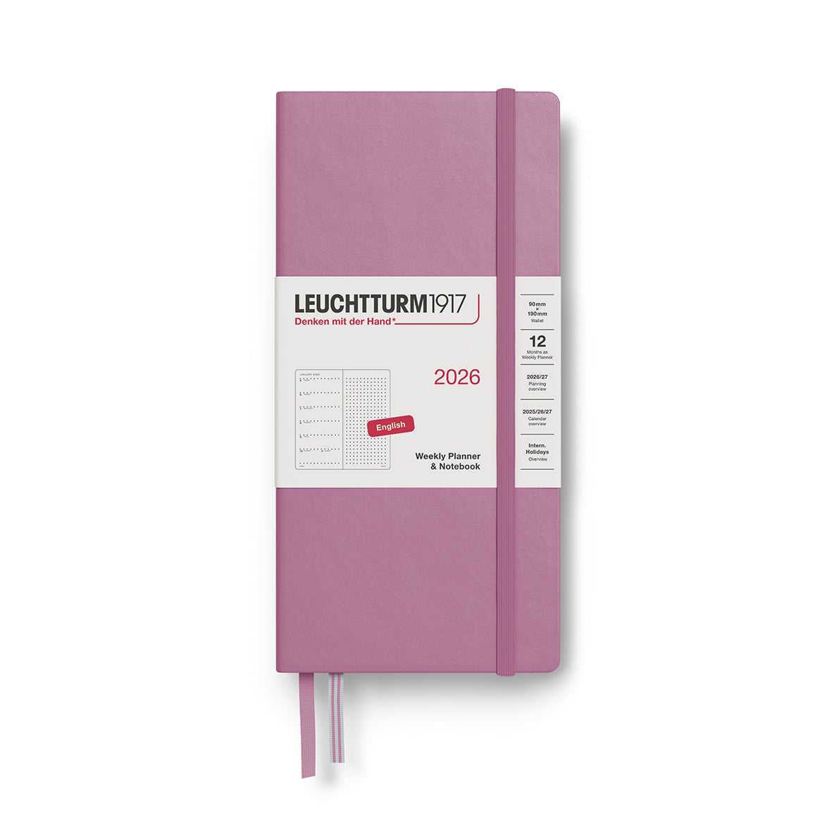 Agenda Semainier & Note 2026, Pointillé Leuchtturm1917 Dusty Rose