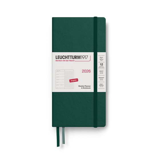 Agenda Semainier & Note 2026, Pointillé Leuchtturm1917 Forest Green