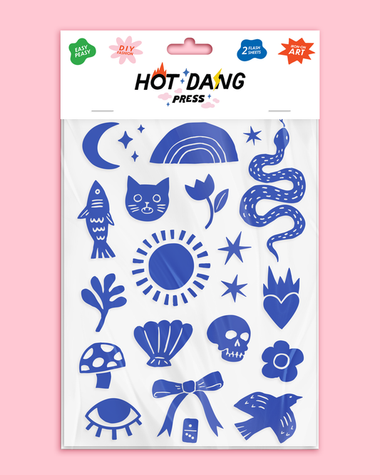 Patch thermocollant Hot Dang Press Cobalt