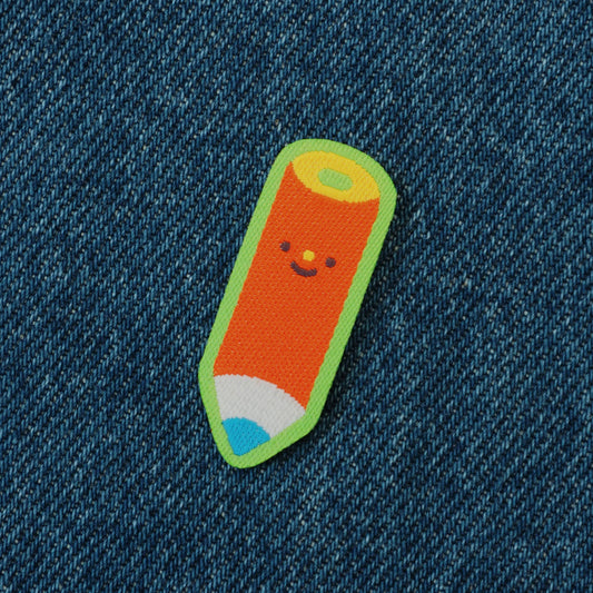 Crayon rouge • écusson thermocollant