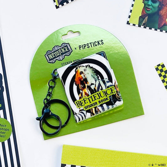 Porte-clés mini carnet de stickers « BeetleJuice » | Pipsticks