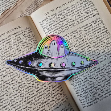 Sticker holographique Spooky UFO | Jon Turner