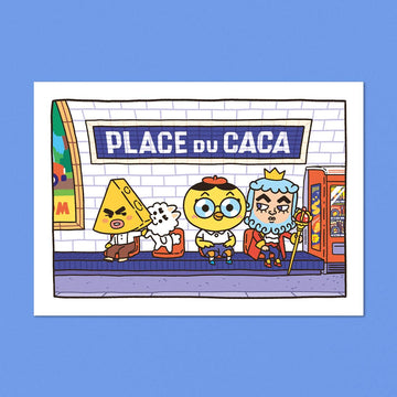 Carte postale  "Place du caca" - A6 - Yeaaah! Studio