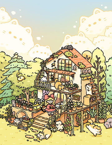 Affiche « Kitties’ Backyard » – 2jingis2jing