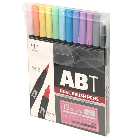 Set 12 feutres Dual Brush Pens ABT Tombow pastel