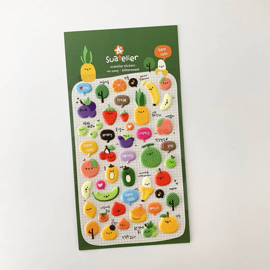 Stickers Fruits colorés - Doux Amer