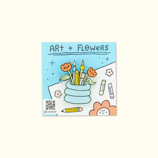 Pin’s vase fleuri créatif – Ivna