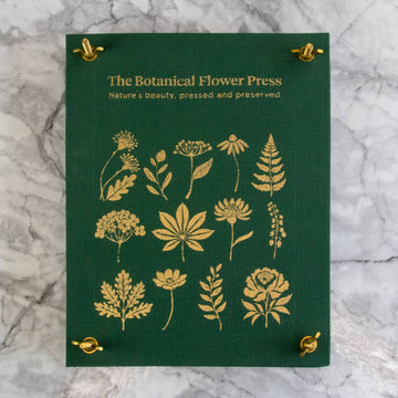 Presse à fleurs – Couverture en lin & détails dorés - Botanopia