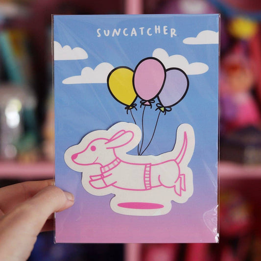 Poulette Magique – Sticker Suncatcher - Teckel – Créateur d’arc-en-ciel